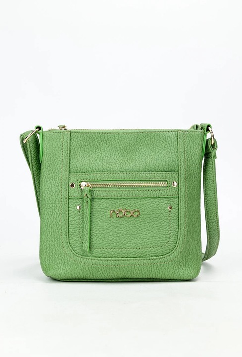 Női kézitáska, Nobo, Keresztpántos, zöld, 25x22x4cm