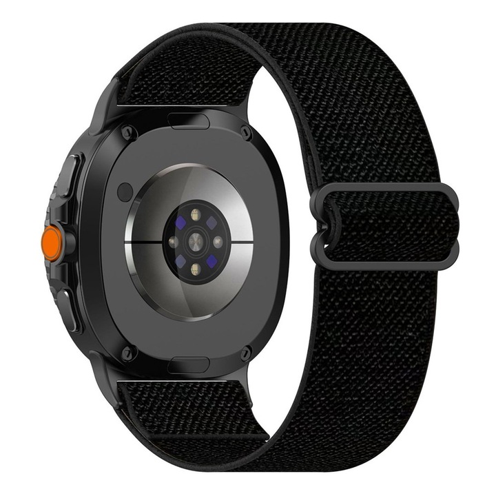 Curea Ceas SmartWatch pentru Samsung Galaxy Watch8 40mm / Watch8 44mm / Watch8 Classic, Textil Design, Comfy to Wear, Elastica, Negru