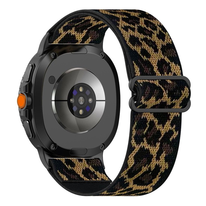 Curea Ceas SmartWatch pentru Samsung Galaxy Watch8 40mm / Watch8 44mm / Watch8 Classic, Textil Design, Comfy to Wear, Elastica, Maro