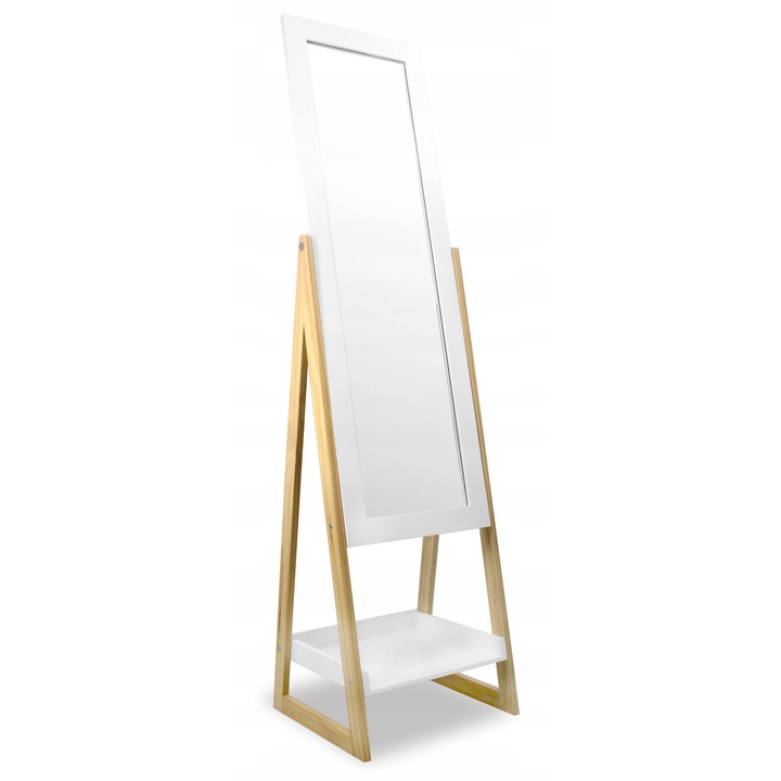 Oglinda Cu Suport Si Raft, Dimensiune 40 X 36 X 150 cm