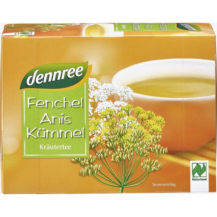 Ceai de fenicul, anason si chimen 50 plicuri bio, 100g