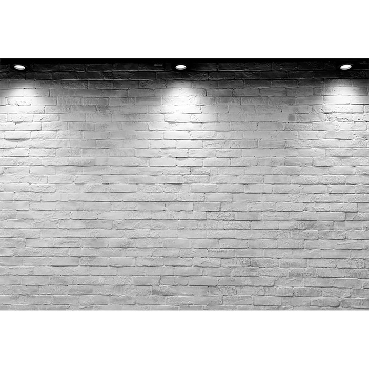 Fundal fotografic din vinil, 2, 4x1, 8m, alb, cu frânghii pentru instalare ușoară