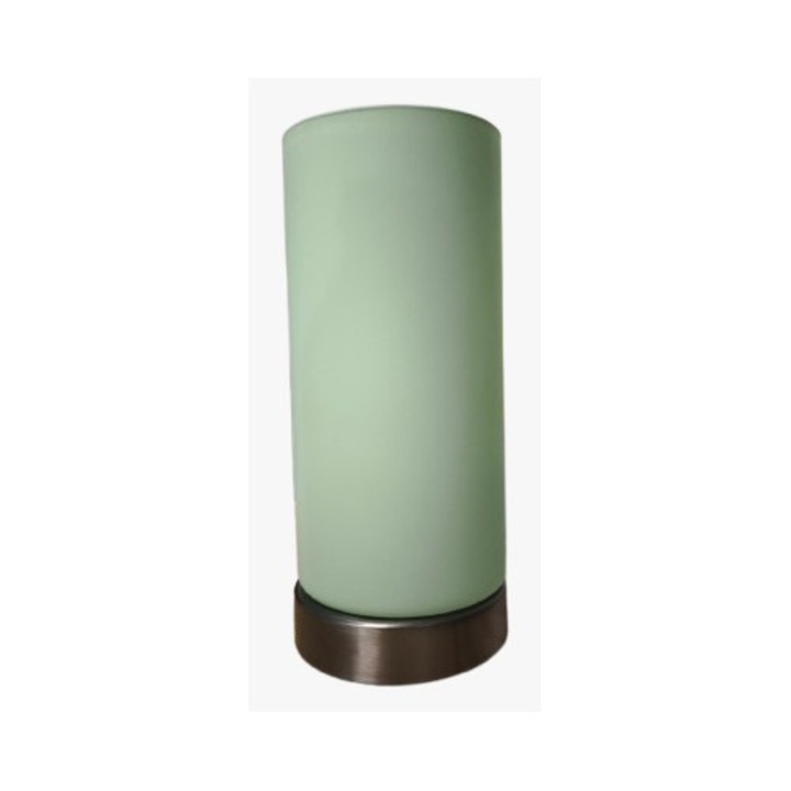 Lampa de masa cu atingere Mister Green – ON Deco, design modern din sticla verde transparenta si baza din aluminiu