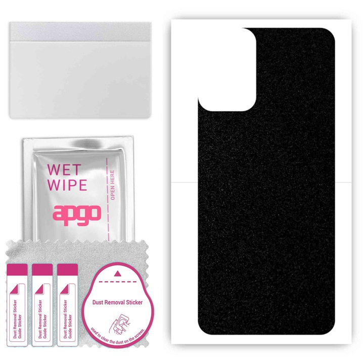 Folie Protectoare pentru Motorola Edge 50 Fusion, apgo Skins, Anti zgarieturi, autocolant pentru spatele Negru mat