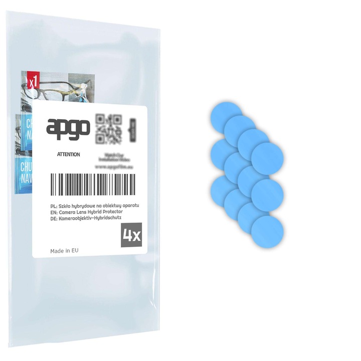 4 darabos védőüveg készlet itel Vision 3 Turbo-hoz – apgo, kamera lencseüveg telefonhoz, full glue, 9H, karcálló