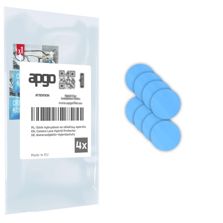 Комплект от 4 защитни стъкла за Vivo iQOO Z7 Pro – apgo, стъкло за обектива на камерата на телефона, пълно залепване, 9H, против надраскване