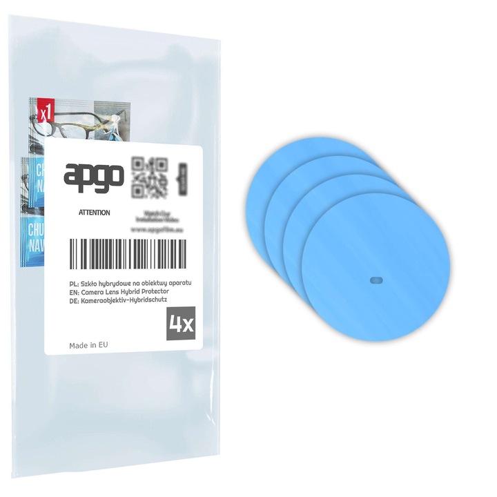 Комплект от 4 защитни стъкла за Vivo X200 – apgo, стъкло за камерата на телефона, пълно залепване, 9H, против надраскване