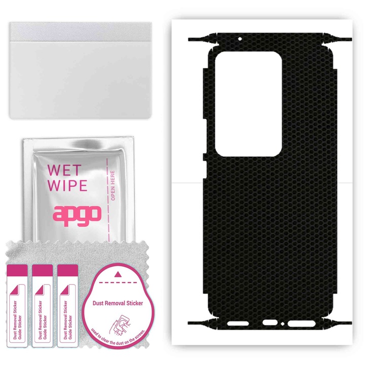 Защитно фолио за Vivo S17 Pro – apgo Skins, против надраскване, стикер за гръб и страни Матрица