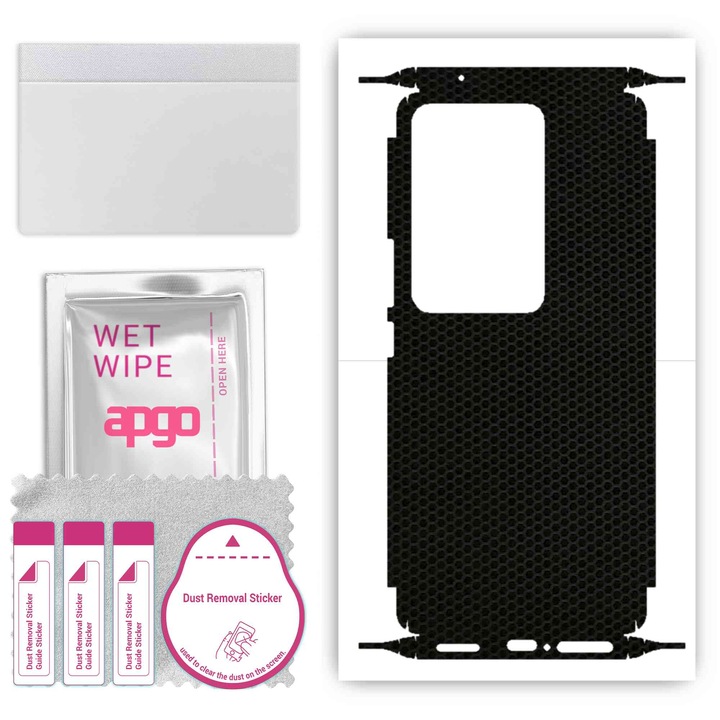 Защитно фолио за Vivo S17 – apgo Skins, против надраскване, стикер за гръб и страни Матрица