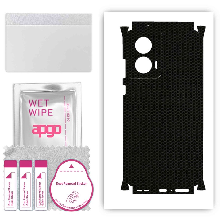 Folie Protectoare pentru Motorola Edge 50 Fusion, apgo Skins, Anti zgarieturi, autocolant pentru spate+laturi Matricea