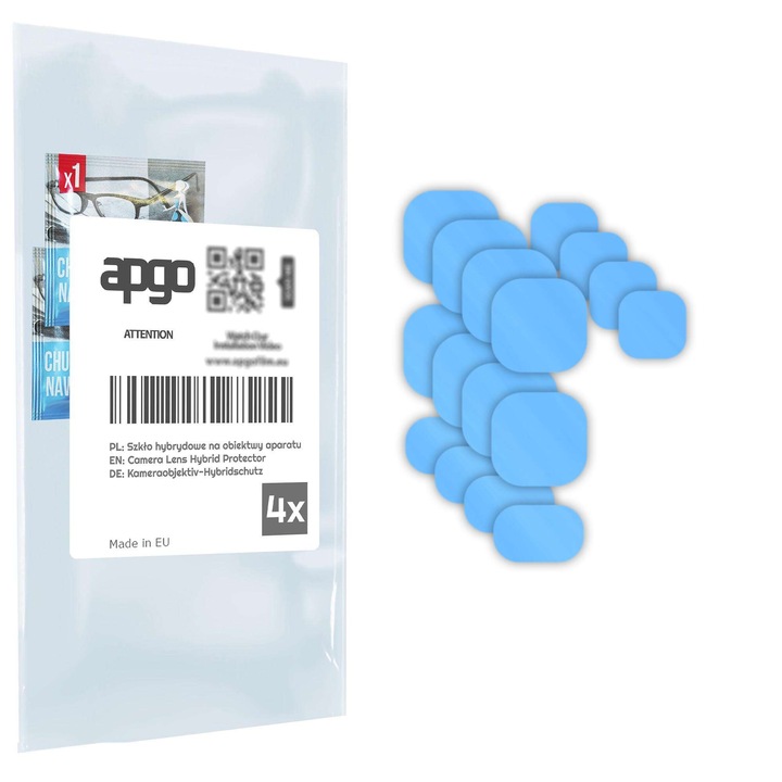 Комплект от 4 защитни стъкла за Infinix Note 50 Pro – apgo, стъкло за камерата на телефона, цялостно залепване, 9H, против надраскване