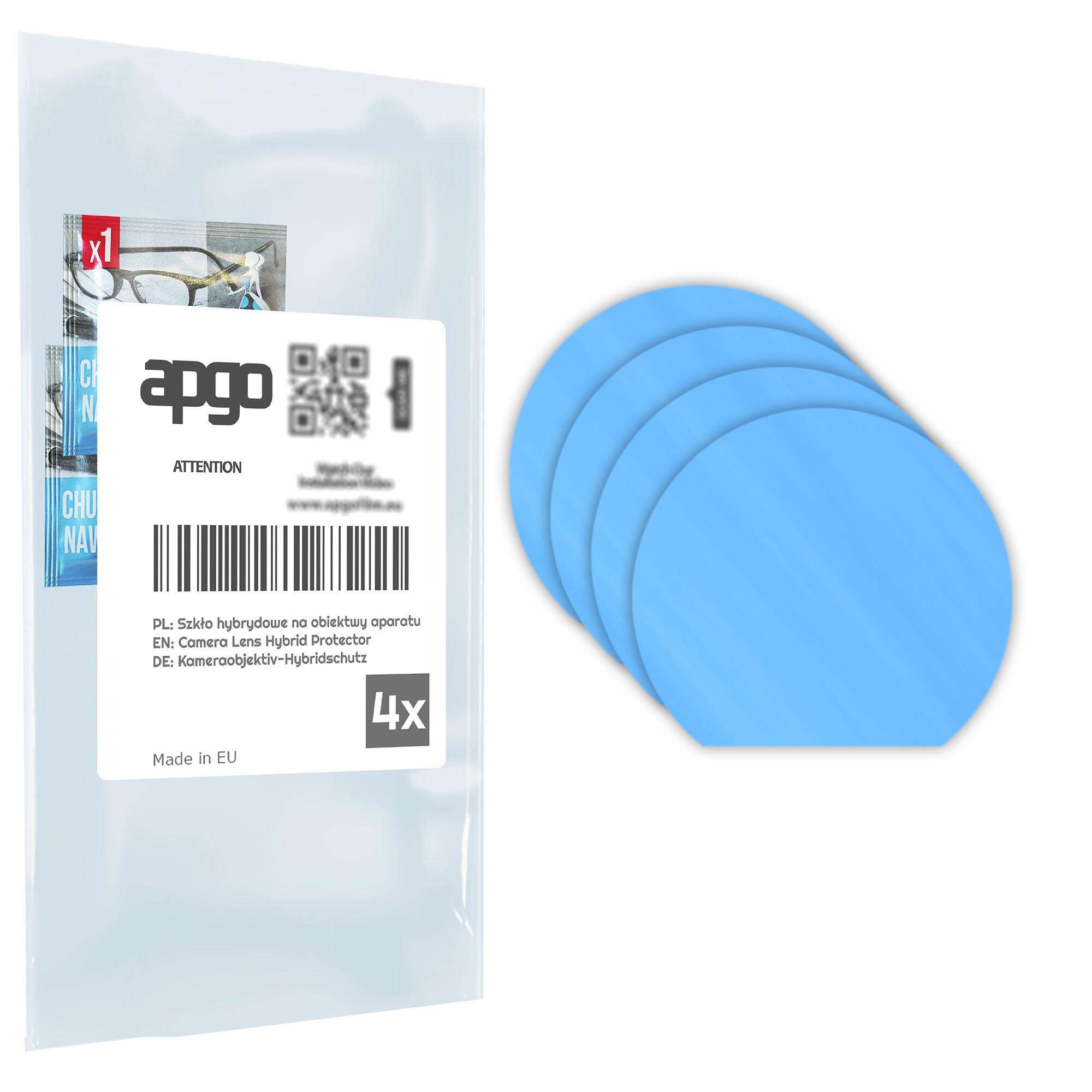 Set de 4 sticle de protectie pentru ZTE Nubia Focus 2 Ultra 5G – apgo, camera sticla pentru obiectivul camerei telefonului, full glue, 9H, anti-zgarieturi