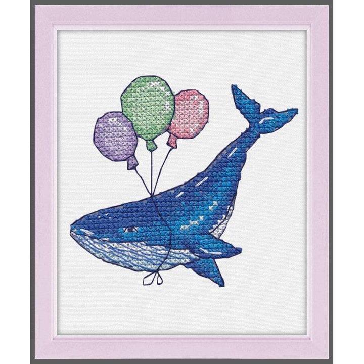 Set broderie pe panza solubila in apa Oven "Balena" 8.7x8 cm