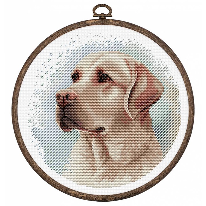 Luca-S "Labrador" keresztszemes hímzőkészlet hímzőráma 16x16 cm
