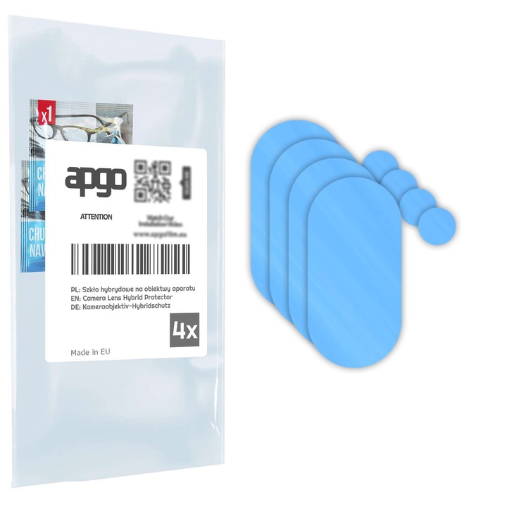 Комплект от 4 защитни стъкла за Vivo X200 FE – apgo, стъкло за обектива на камерата на телефона, пълно залепване, 9H, против надраскване