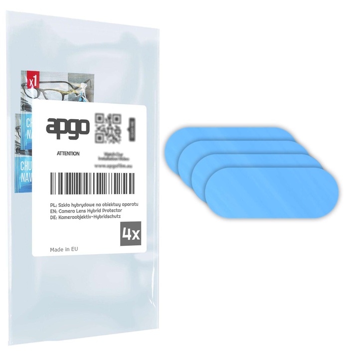 Set de 4 sticle de protectie pentru Google Pixel 10 Pro XL – apgo, camera sticla pentru obiectivul camerei telefonului, full glue, 9H, anti-zgarieturi