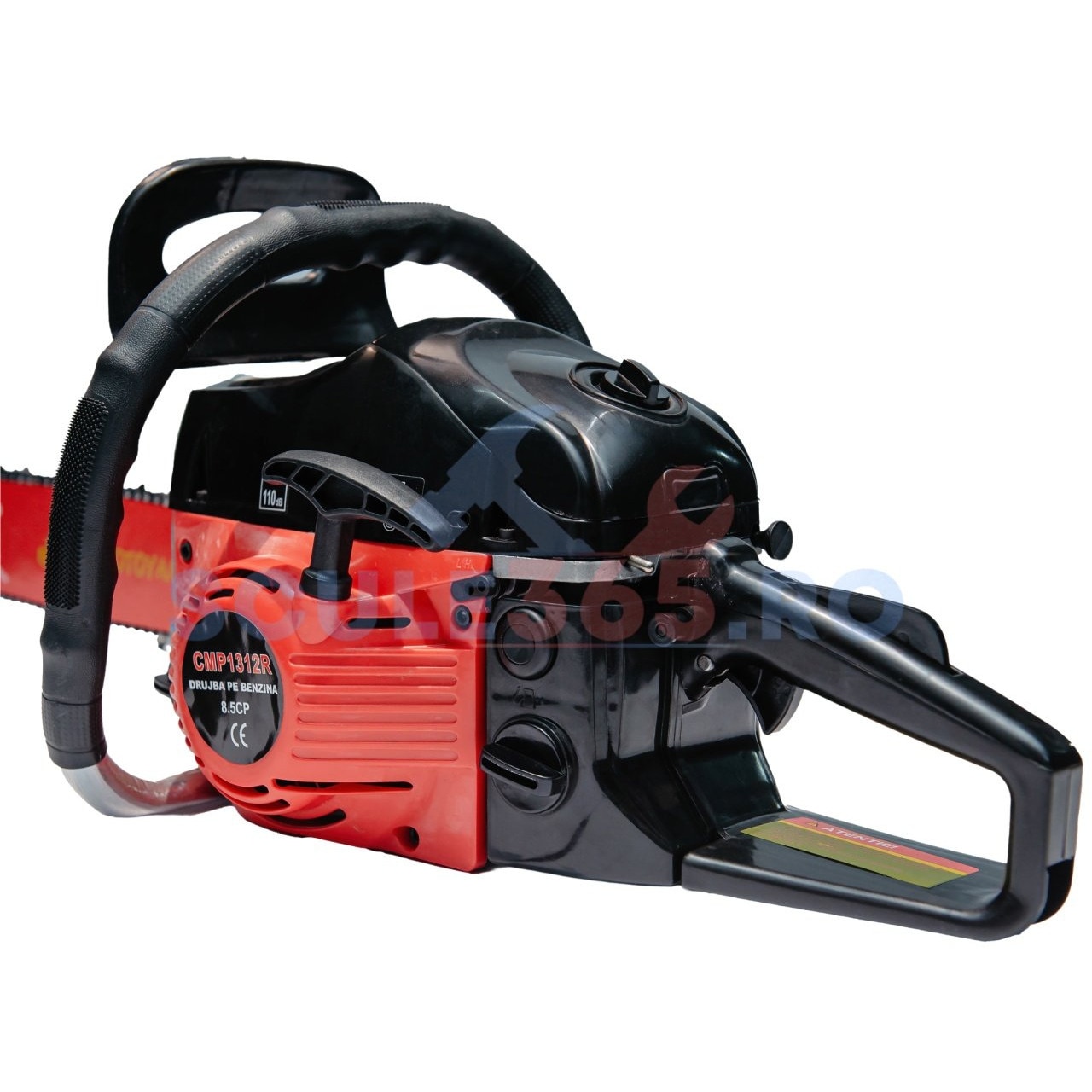 Drujbă benzină 8.5CP, 58cc, 40cm, set complet cu 3 lanțuri, ulei