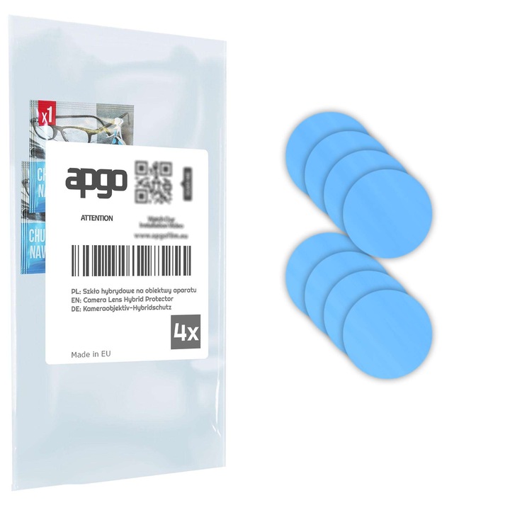 Комплект от 4 защитни стъкла за Realme Note 70 – apgo, стъкло за обектива на камерата на телефона, пълно залепване, 9H, против надраскване