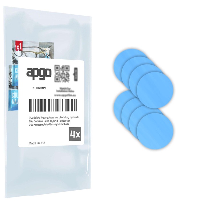 4 db védőüveg szett Honor X5C Plus-hoz – apgo, kamera lencsevédő üveg, teljes ragasztás, 9H, karcálló