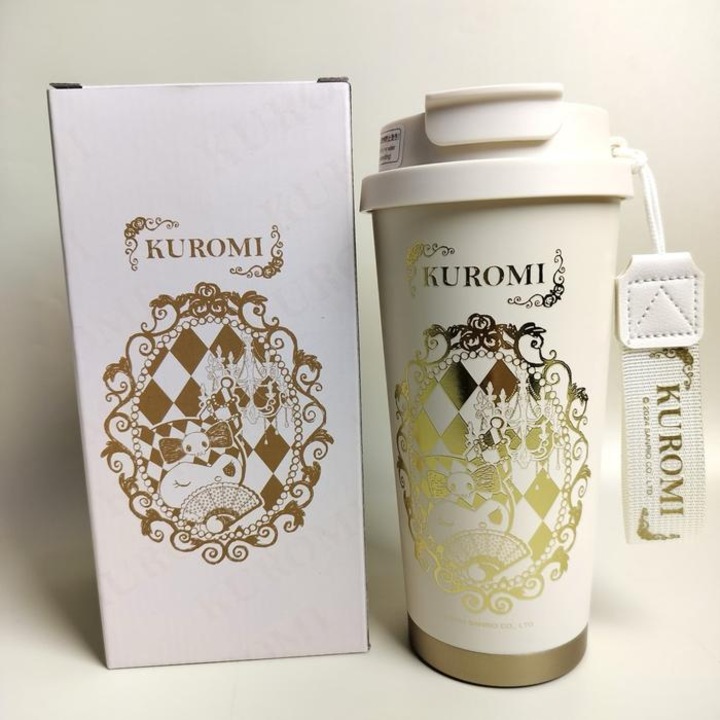 Termos, design Kuromi, Disney, 520 ml, izolare termică 6 ore, cu mânere