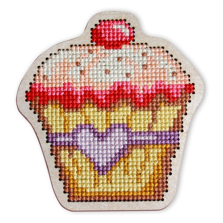 RTO fán hímzett készlet "Muffin" 7,6x8 cm