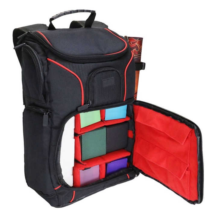 Rucsac USA Gear MTG, Enhance, pentru Carti, negru/rosu