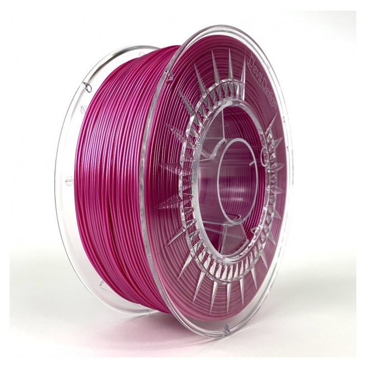 Filament PLA roz perla 1.75mm, 1 kg, Devil Design, imprimanta 3D