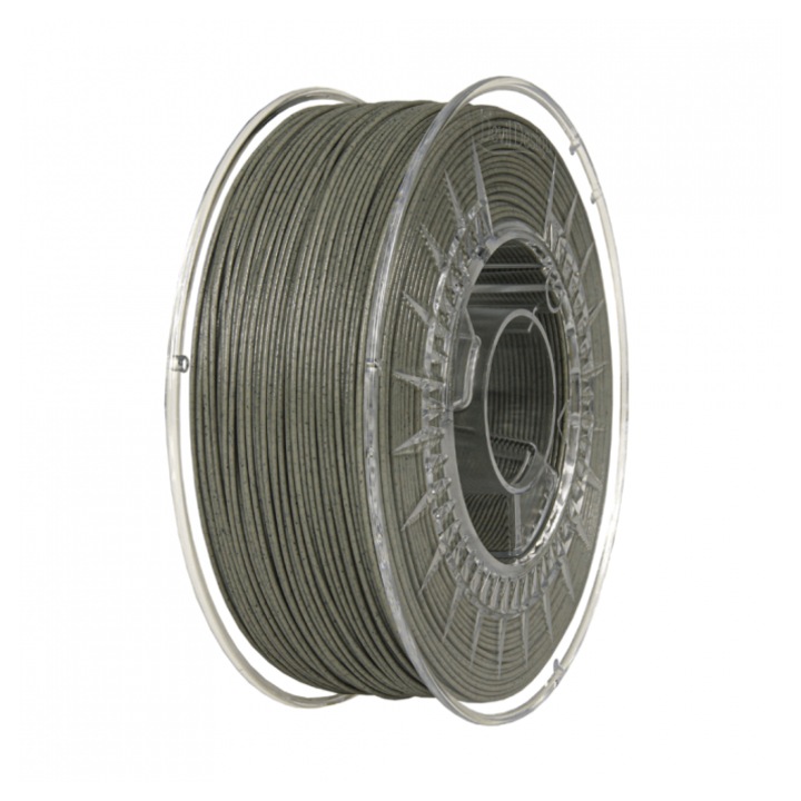 Filament PLA Gri (Graystone) 1.75mm, 1kg, Devil Design, imprimanta 3D
