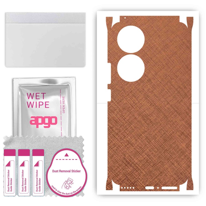 Folie de protectie pentru Honor 90 – apgo Skins, anti-zgarieturi, autocolant pentru spate si laturi Cupru ruginit