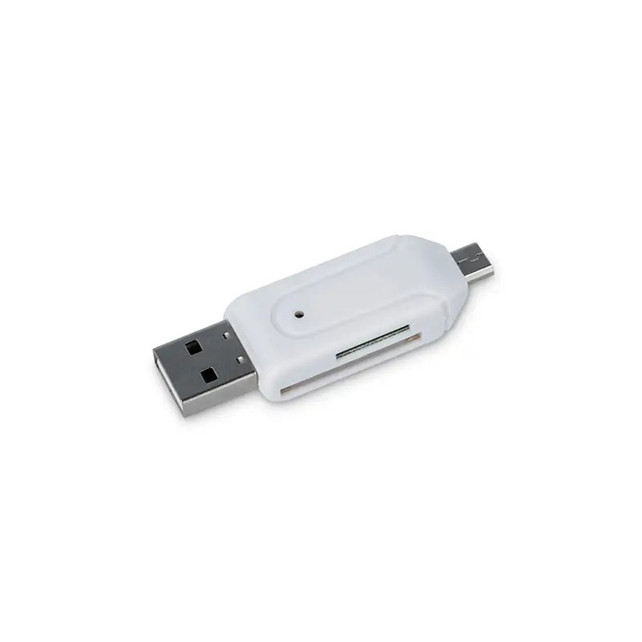 Cititor de carduri, Forever, USB OTG, alb, max. 32GB