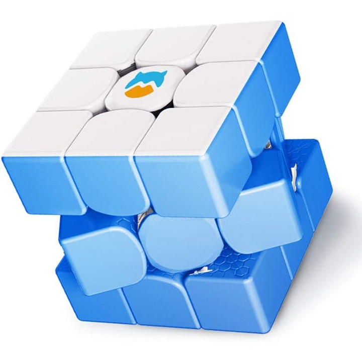 Кубчето на Рубик 3x3 Monster GO, образователен пъзел, син, за начинаещи, 3 години