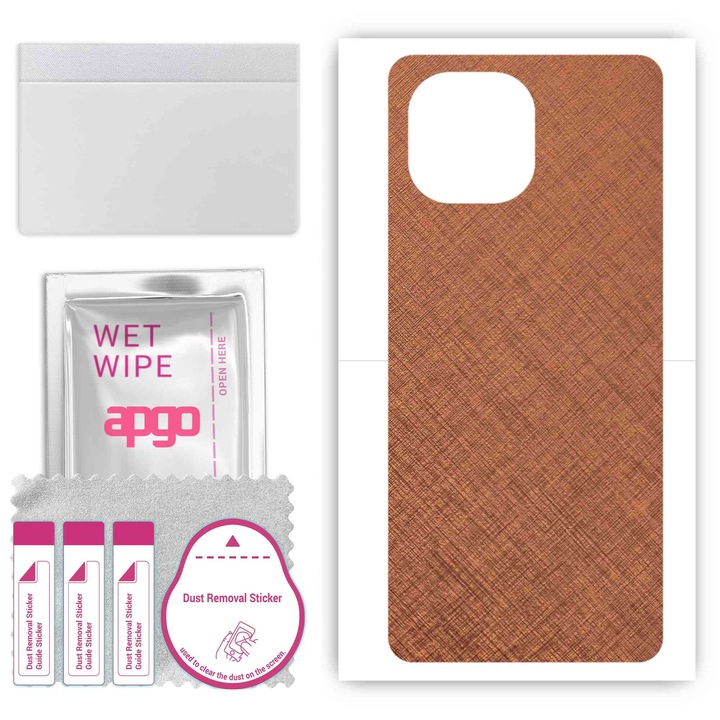 Защитно фолио за Vivo iQOO Z9x 5G – apgo Skins, против надраскване, стикер за гръб, ръждива мед