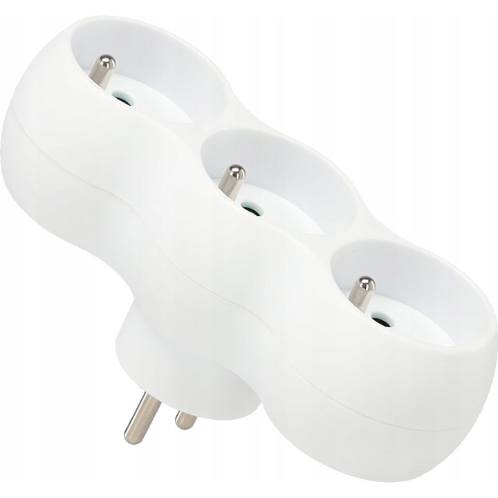 Triplu Stecher Selgot, 3 prize, 16A, alb, 230V, 3680W