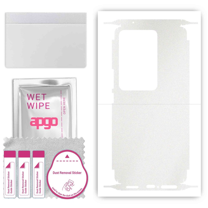 Защитно фолио за Vivo S17 – apgo Skins, против надраскване, стикер за гръб и страни Матово прозрачно