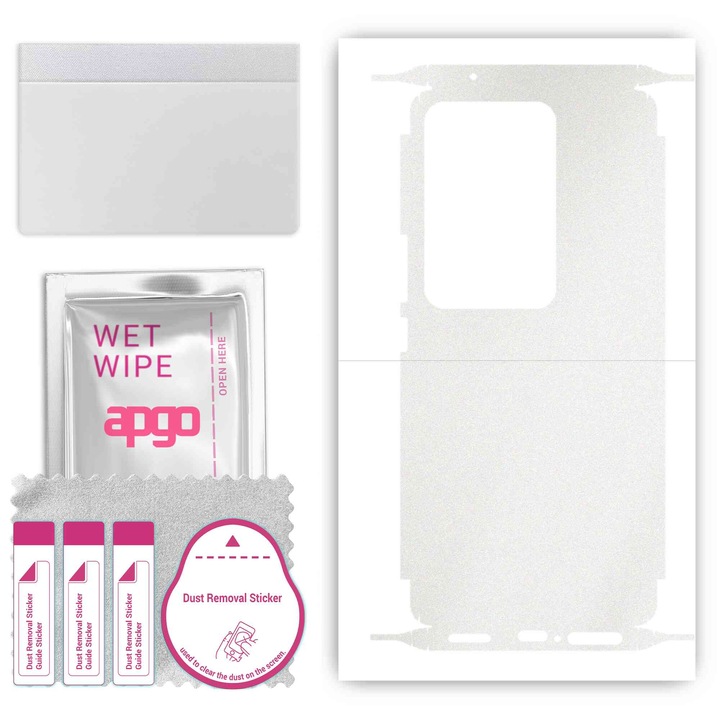 Защитно фолио за Vivo S17 Pro – apgo Skins, против надраскване, стикер за гръб и страни, прозрачно матово