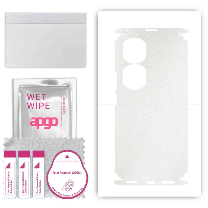 Folie de protectie pentru Honor 90 Pro – apgo Skins, anti-zgarieturi, autocolant pentru spate si laturi Mata transparenta