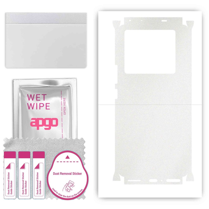 Folie de protectie pentru Infinix Note 40 – apgo Skins, anti-zgarieturi, autocolant pentru spate si laturi Mata transparenta