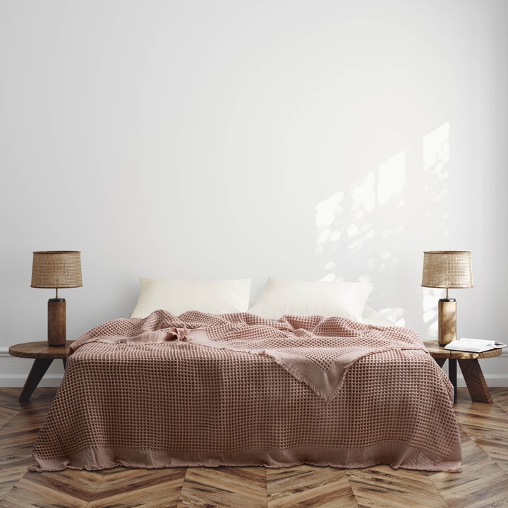 Вафлено пике покривало, Majoli Bahar Home Collection, 100% памук, 390 gsm, Optimus Ballet Вафлено пике покривало, Majoli Bahar Home Collection, 100% памук, 390 gsm, Optimus Ballet, 170x230 см