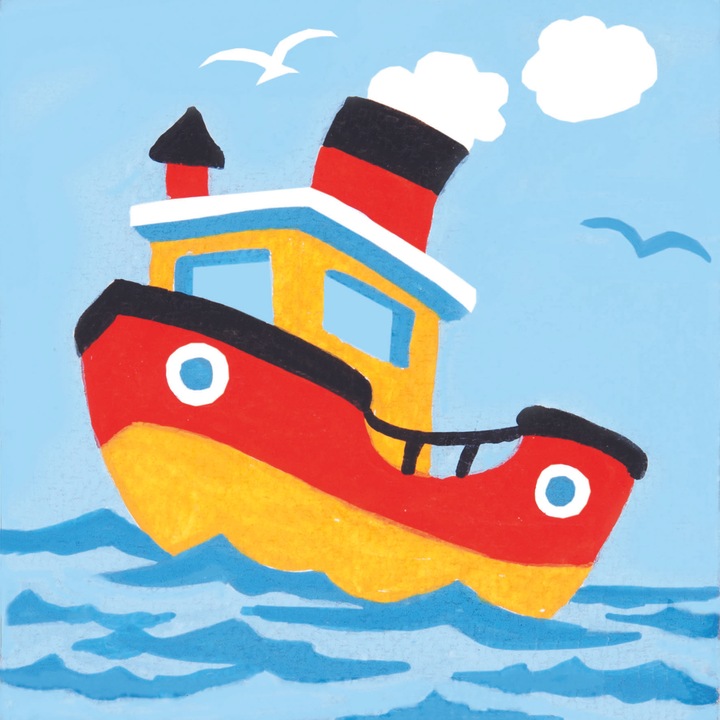 Комплект за гоблен с щампа и комплект конци Collection D`Art "Ремарке" 10x10 cm