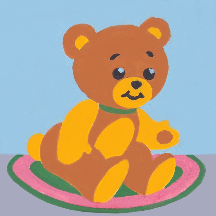 Комплект гоблен с принт и комплект конци Collection D`Art "Плюшено мече" 10x10 см