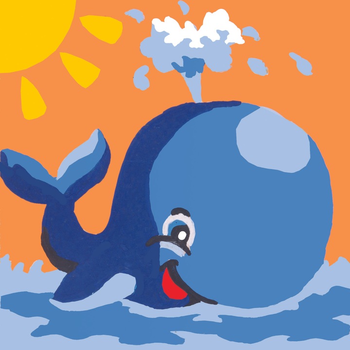 Комплект за гоблен с щампа и комплект конци Collection D`Art "Кит" 10x10 см