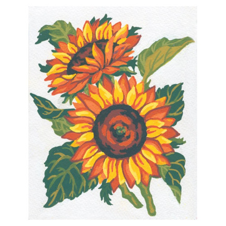 Goblen imprimat pe panza fara ate Collection D`Art "Floarea-soarelui" 14x18 cm