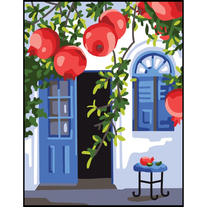 Goblen imprimat pe panza fara ate Collection D`Art "Simfonia rodiei" 14x18 cm