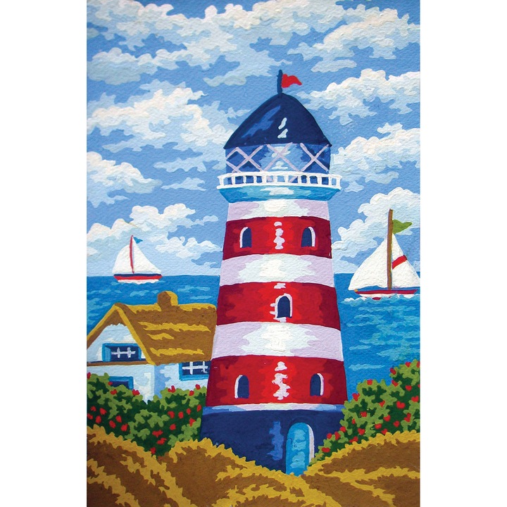 Set goblen imprimat cu imagine si set ate Collection D`Art "Far" 22x30 cm