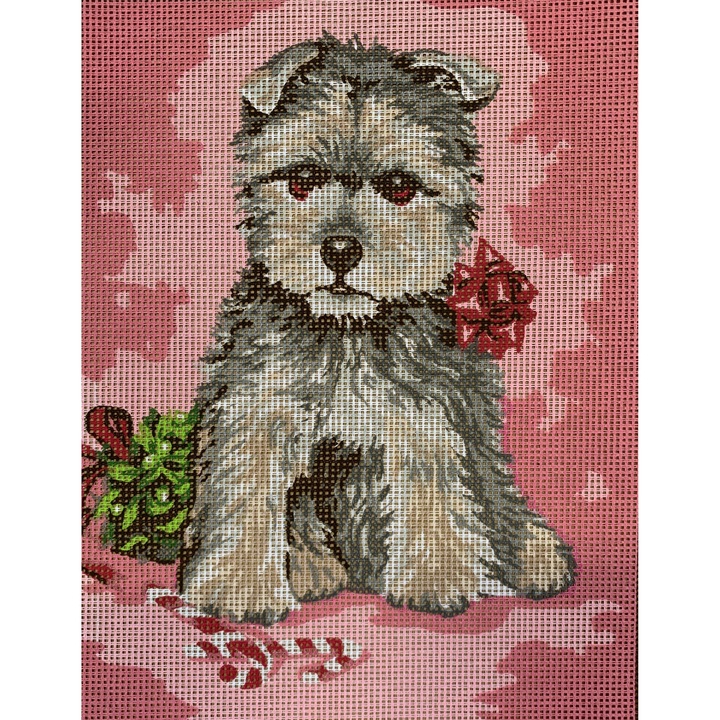 Set goblen imprimat cu imagine si set ate Collection D`Art "Caine" 22x30 cm