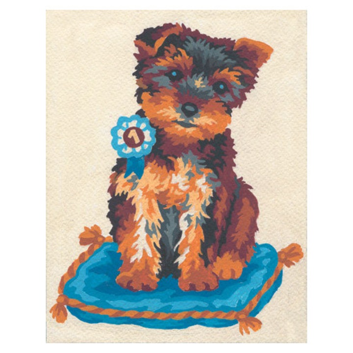 Goblen imprimat pe panza fara ate Collection D`Art "Terrier premiat" 14x18 cm