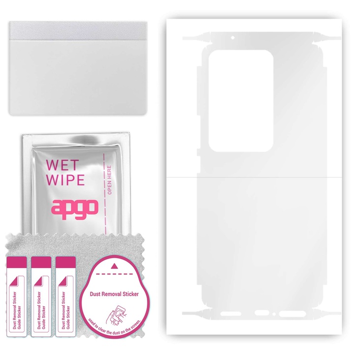 Защитно фолио за Vivo S17 Pro – apgo Skins, против надраскване, самозалепващо за гръб и страни, прозрачен хидрогел