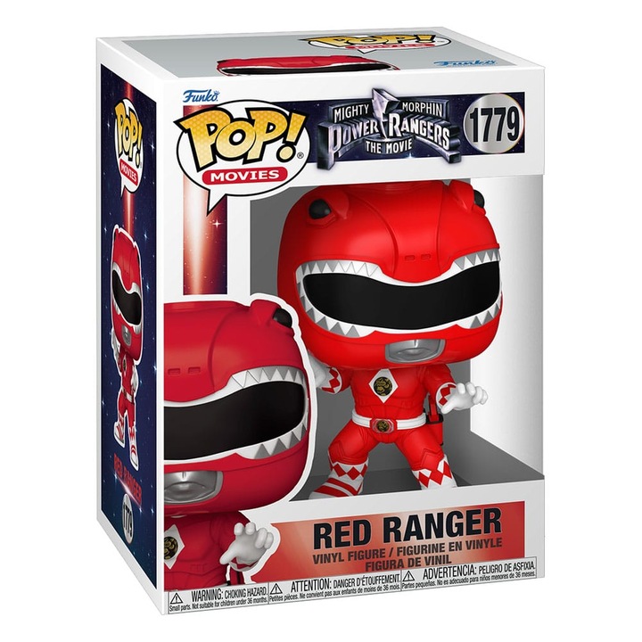Figurina Funko POP! Mighty Morphin Power Rangers, Czerwony Ranger, 9 cm, multicolor