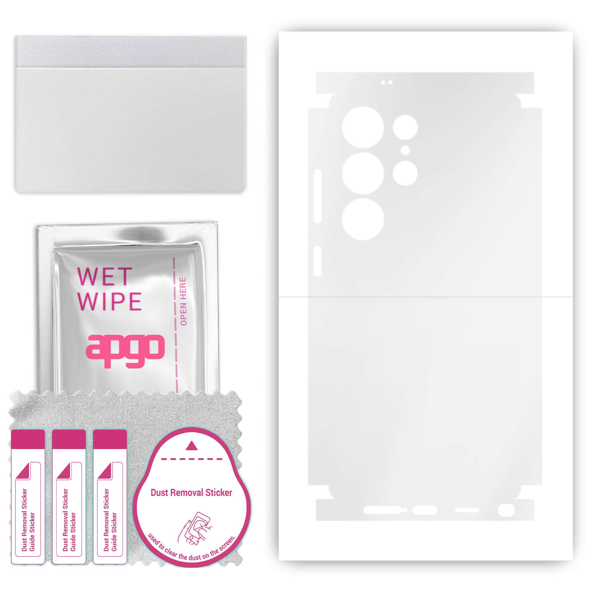 Folie de protectie pentru Samsung Galaxy S25 Ultra – apgo Skins, anti-zgarieturi, autocolant pentru spate si laturi Hidrogel transparent