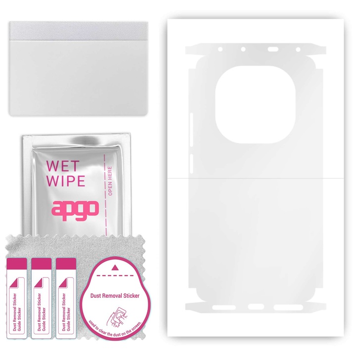 Folie de protectie pentru Xiaomi Redmi A3 Pro – apgo Skins, anti-zgarieturi, autocolant pentru spate si laturi Hidrogel transparent